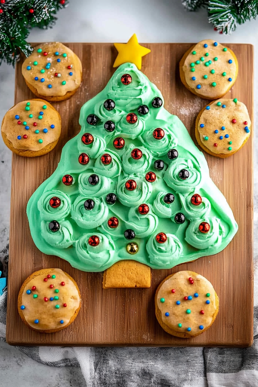 Christmas tree frosting