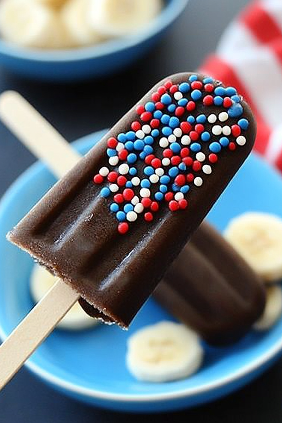 Frozen banana popsicles