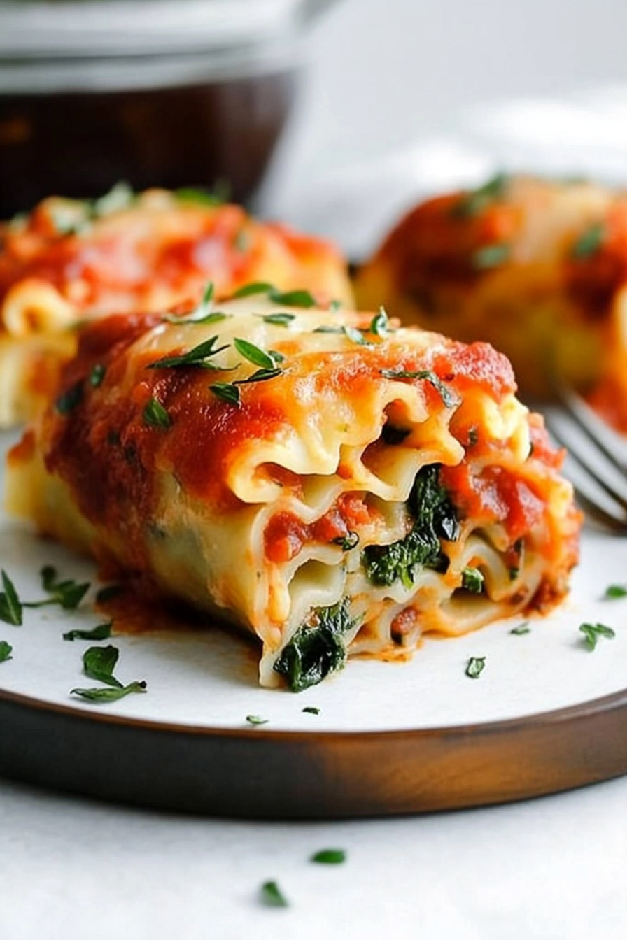 Spinach Lasagna Rolls
