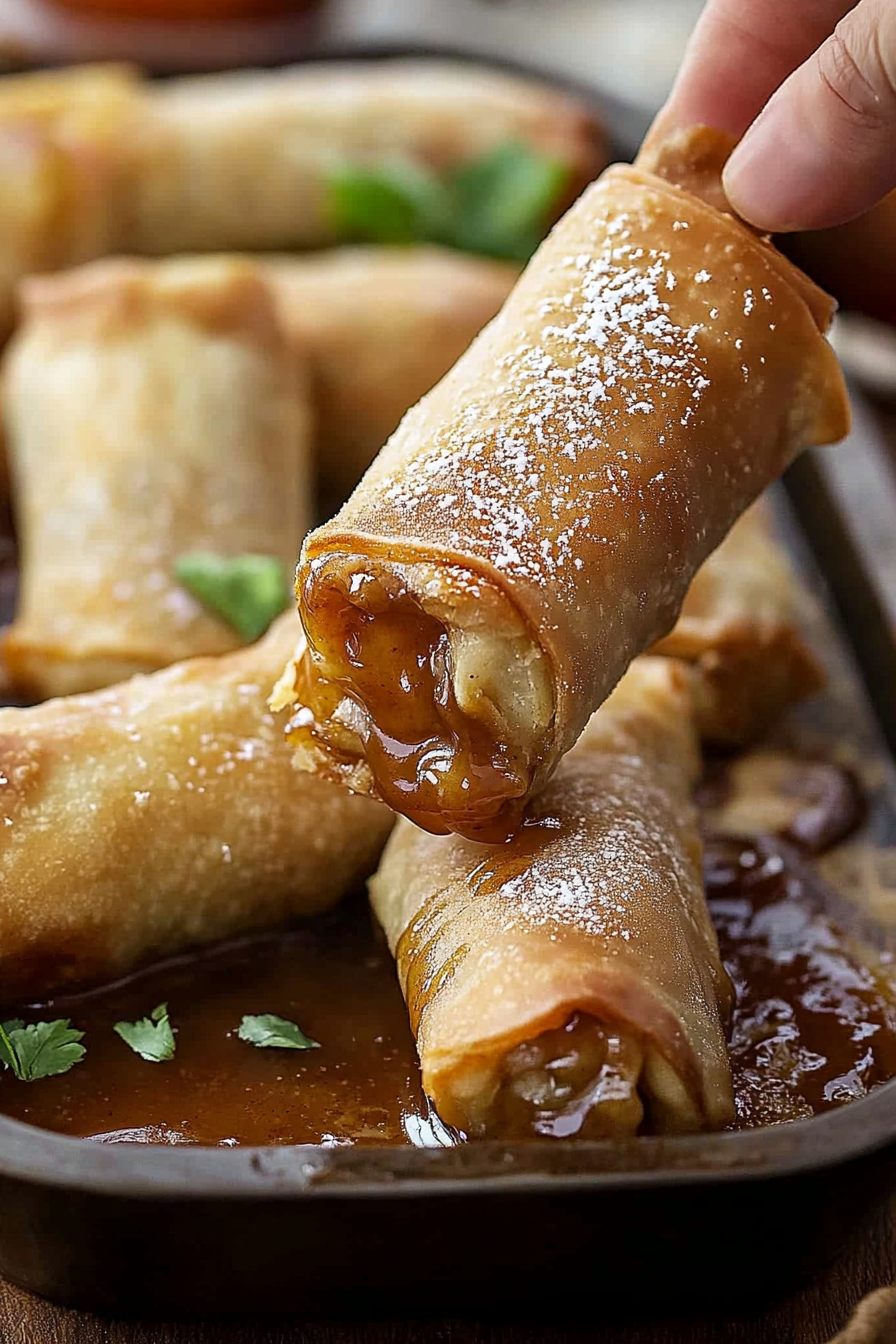 apple pie egg rolls