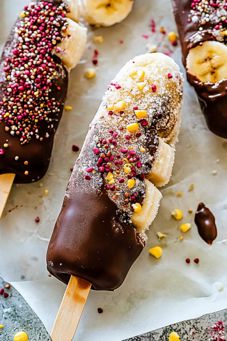 chocolate covered frozen bananas