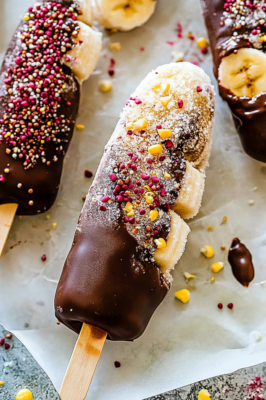 chocolate covered frozen bananas