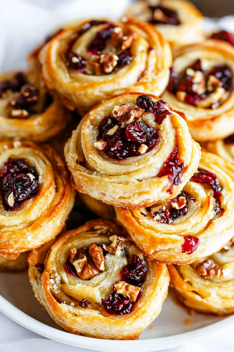 cranberry walnut pinwheels