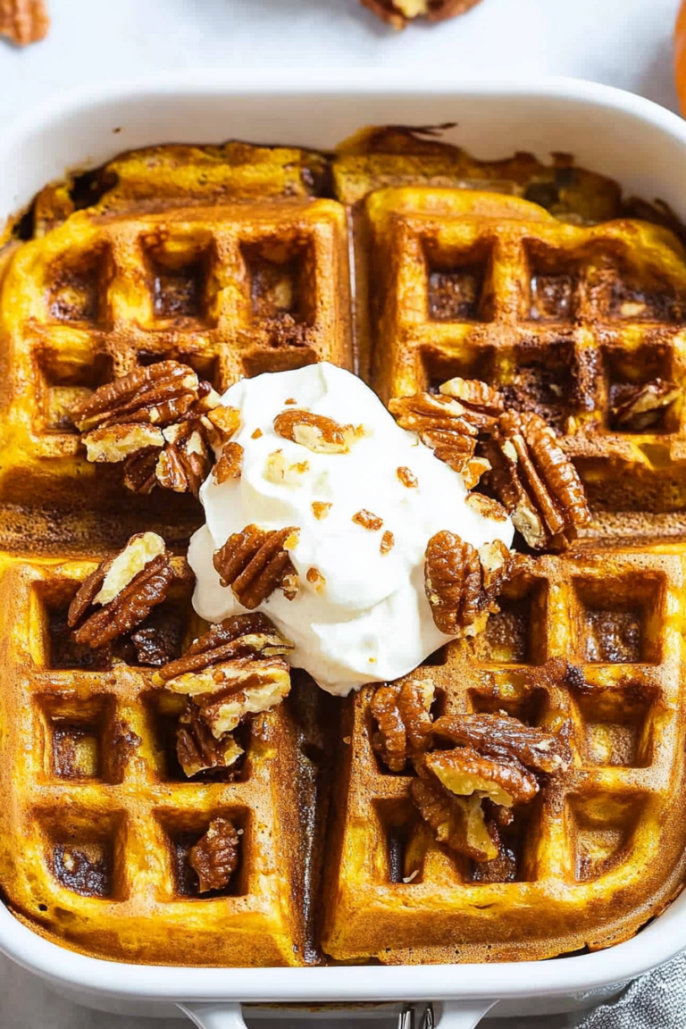 pumpkin waffle casserole