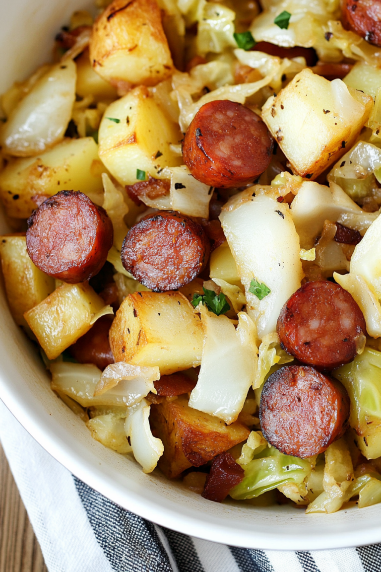 kielbasa cabbage potato skillet